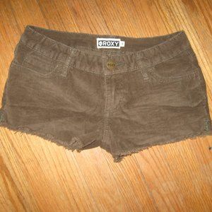 Roxy Corduroy Cutoff Shorts Mini Brown size 1